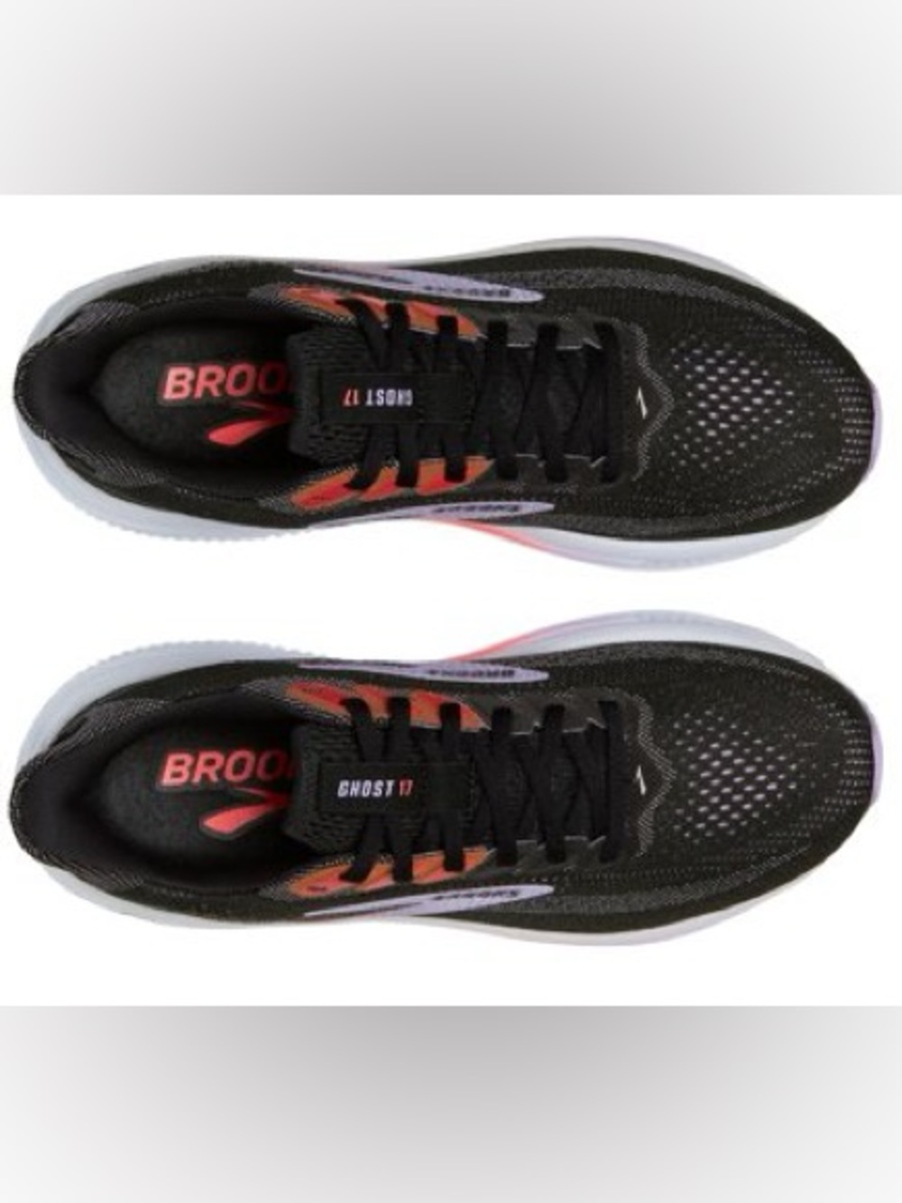 Brooks Ghost 17 Running Shoe - Women's Size 7 Black Coral Colorway - Picture 3 of 6